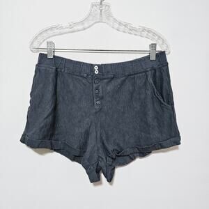 America Today Cotton Shorts Sz M Button-Up/Pull-On Stretch Gray Casual Neutral